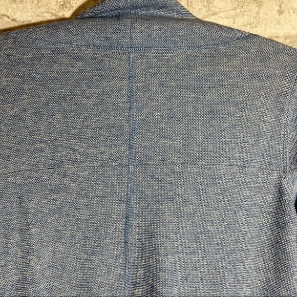 T BY TALBOTS Pullover Sz S Petite Blue Textured Cowl - Picture 7 of 9